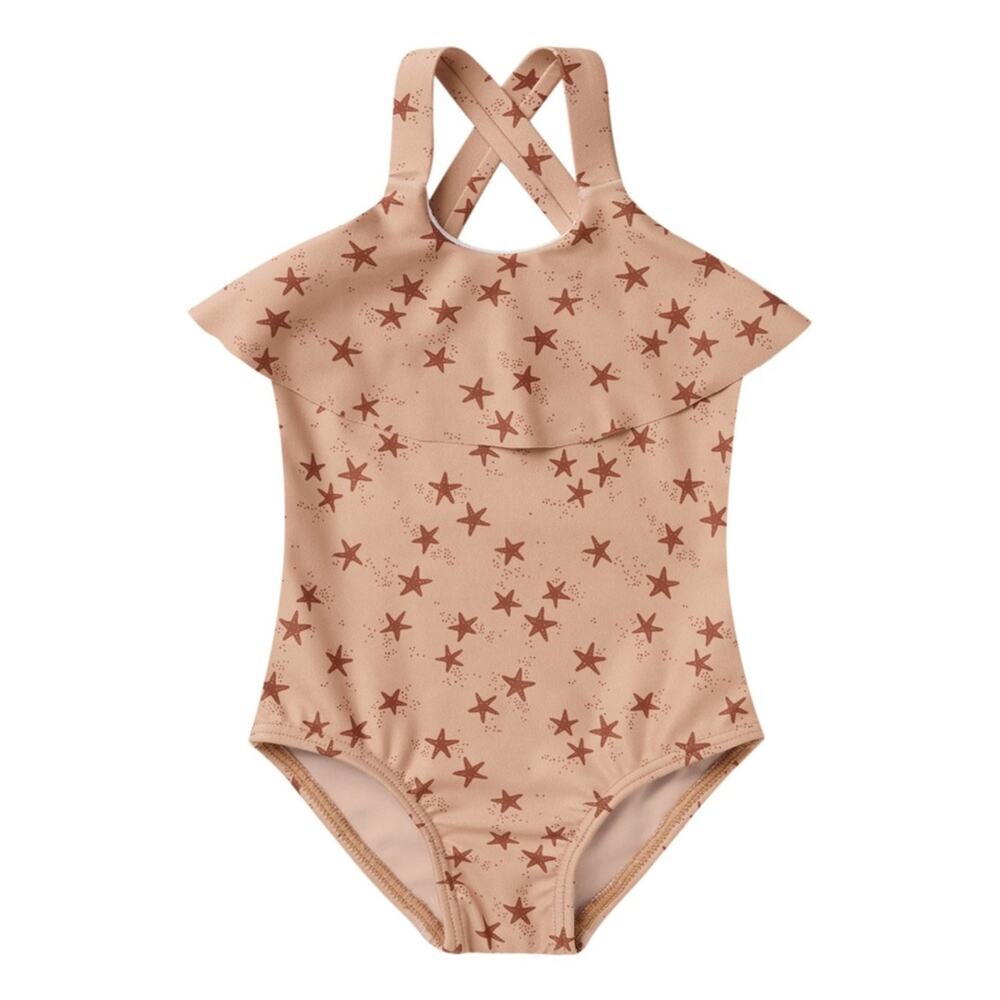 Rylee & Cru Baby Girl Ruffle Stars One Piece Swimsuit SPF